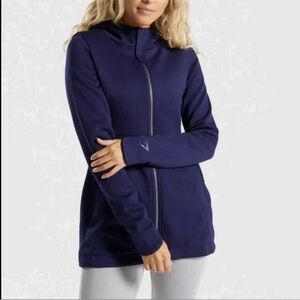 Rare🦄 Gymshark Longline Jacket Size Medium Navy Blue
